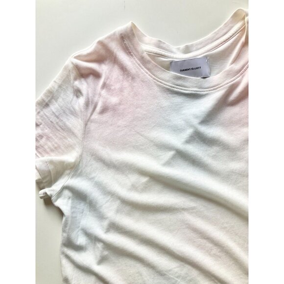 NWOT CURRENT/ELLIOTT Beatnik White Pink Tie Dye Cotton T-Shirt Dress, Size 1/S - Picture 7 of 12